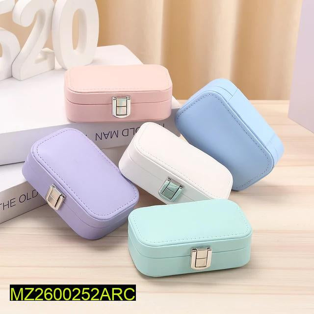 Double Layer PU Leather Jewelry Box for Travel