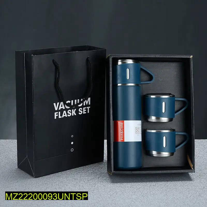 Stainless Steel Vacuum Flask Set With 2 Cups 500ml