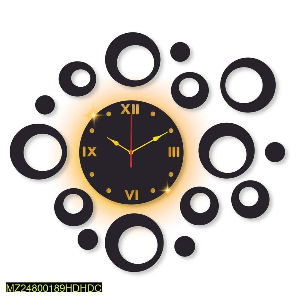 Ring Design Laminated Wall Clock With Backlight