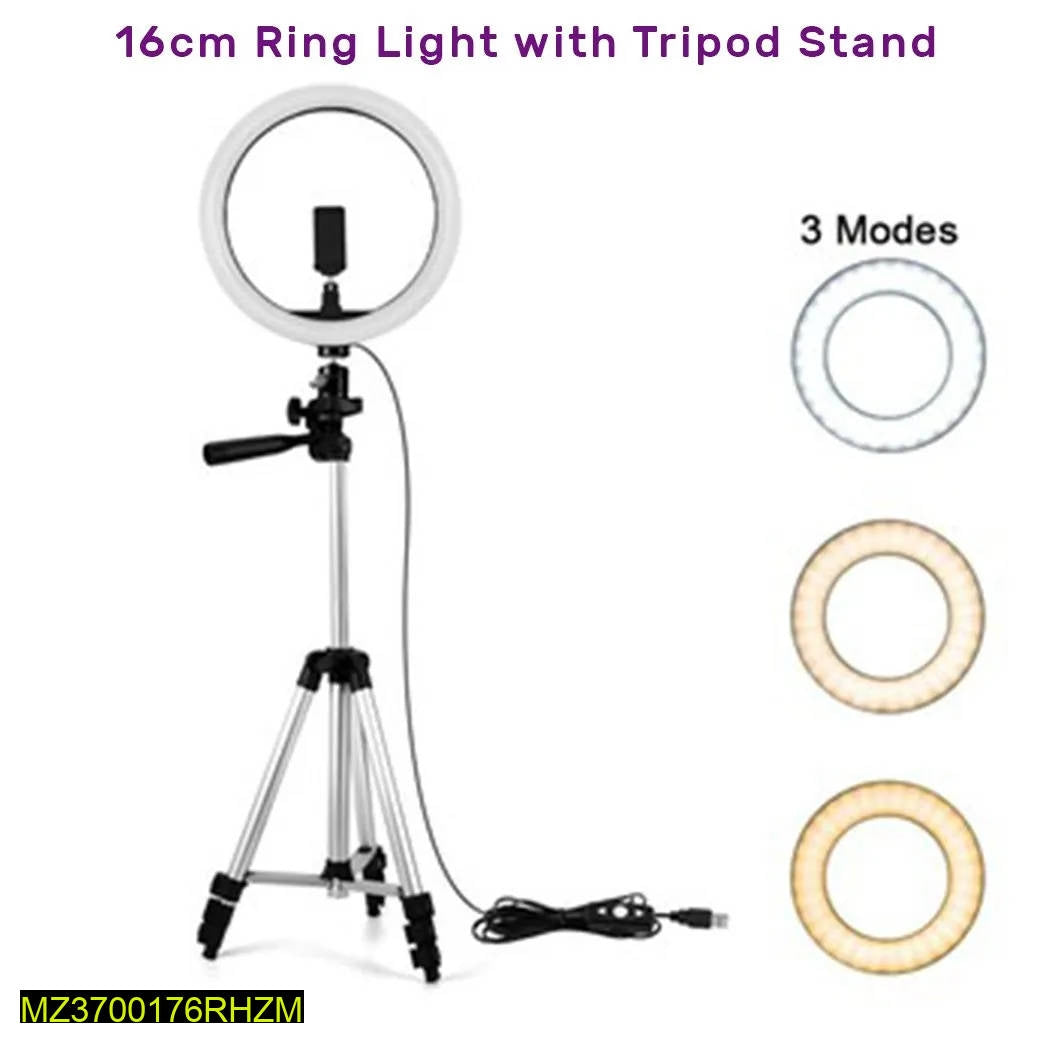Selfie Ring Light with Tripod Stand 16cm