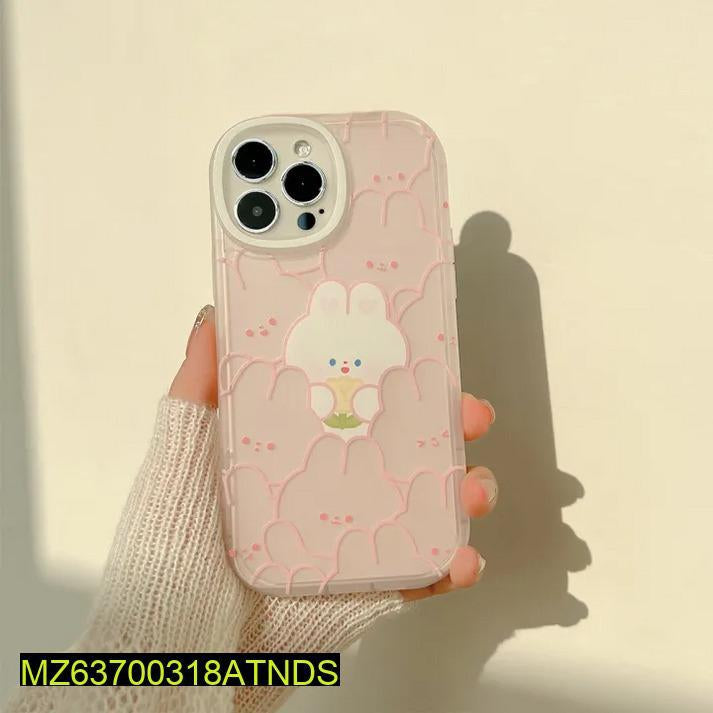 iPhone Back Case Cute Pink Rabbits Design