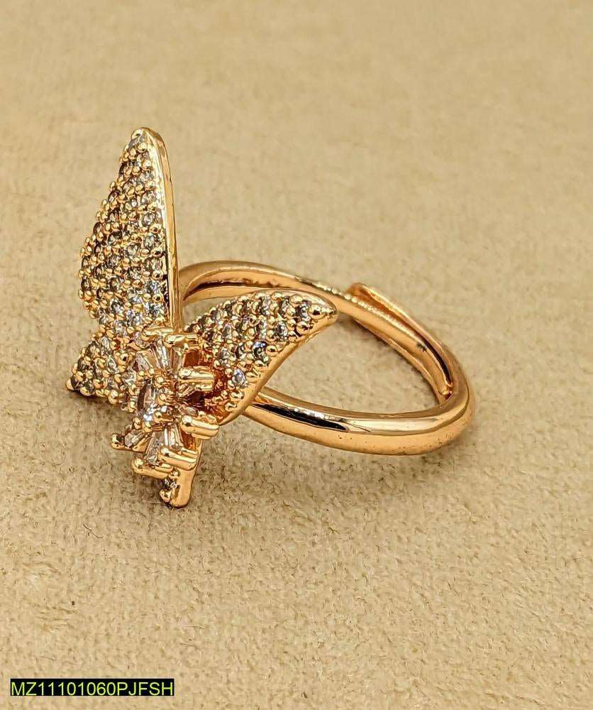 Zircon Butterfly Shaped Ring